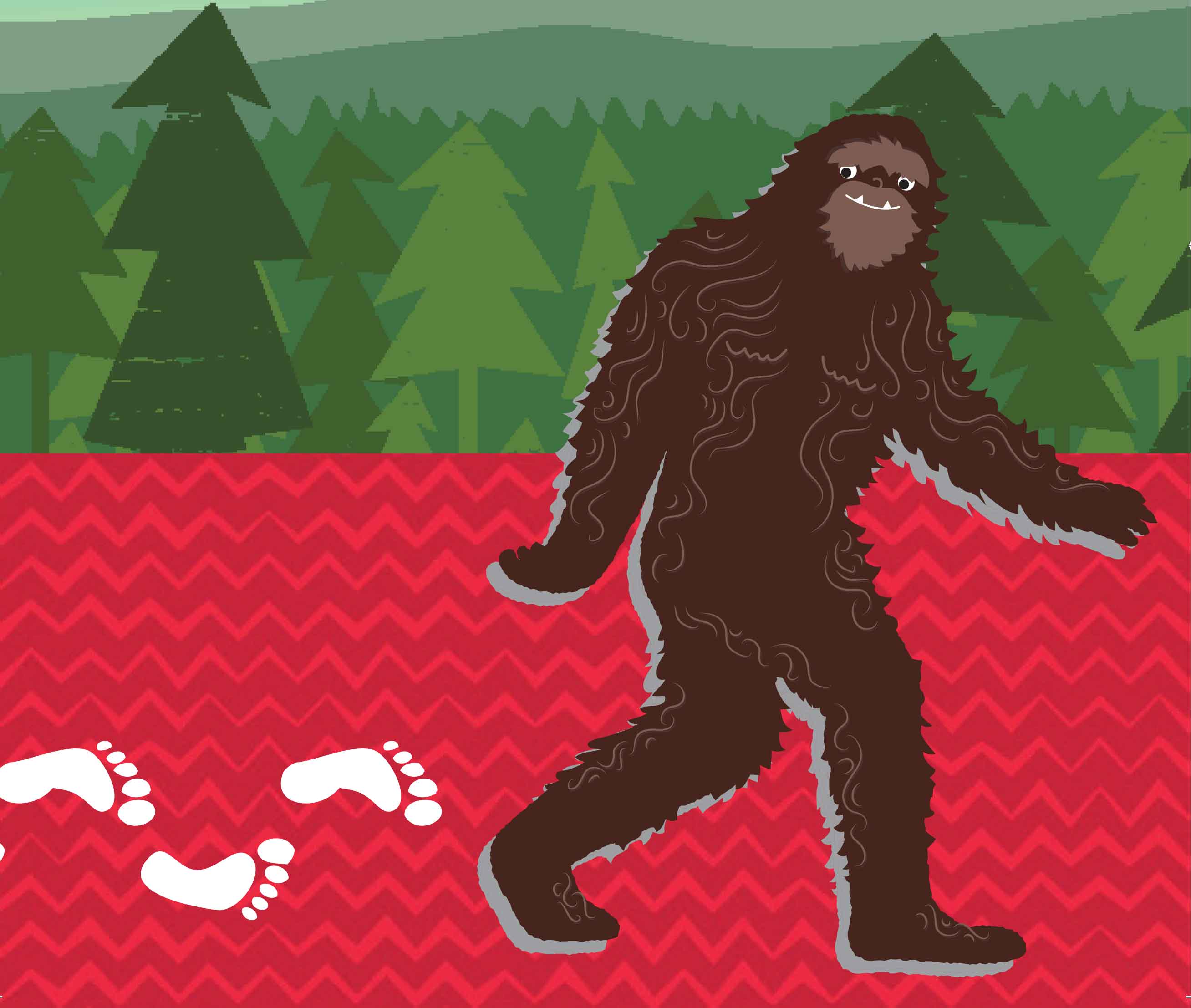 finding bigfoot clipart